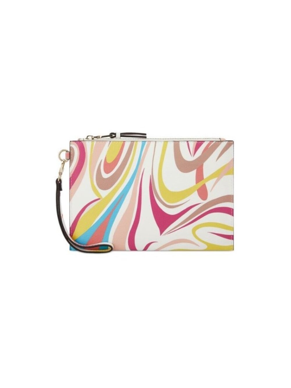 INC Molyy faux-leather print women's wristlet clutch party pouch -MULTICOLORED~